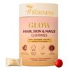 Gumele GLOW pentru Păr, Piele și Unghii pentru Femei | 30 Gume | Biotină, Complex de Vitamine B, Vitamine A, C, D, E, Acid Folic, Nicotinamidă |