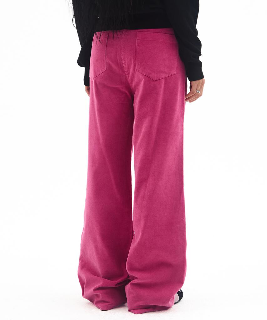 AMES-WORLDWIDE Corduroy Easy Pants Pink