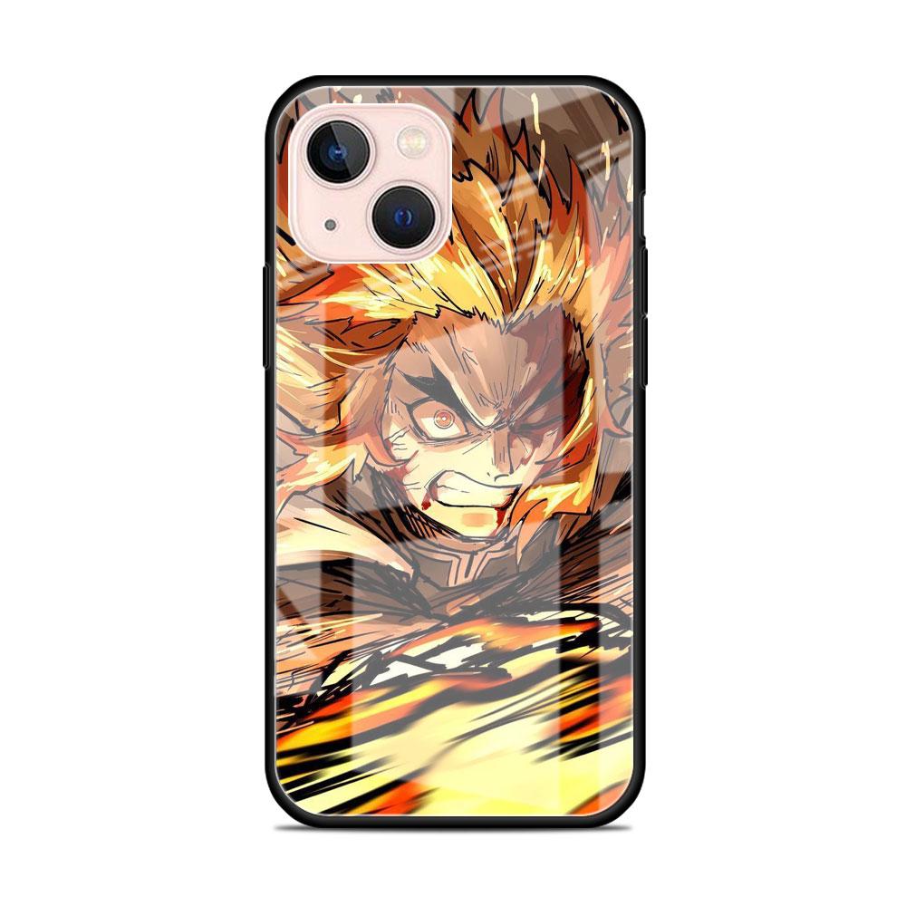 Demon Slayer Anime Glass Case For Apple iPhone 14 11 13 Pro 12 7 8 Plus SE 2022 XR X XS Max 6 6S Tempered Phone Cover