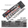 12-Piece Cross-Country Quick Ratchet and Socket Wrench Set for Car and Motorcycle Repair