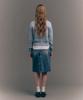 Seteo (W) Maradi Denim Midi Skirt Crinkle Washed Blue