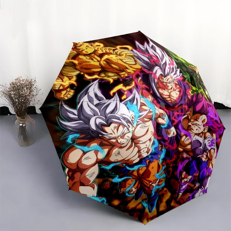 1 ΤΕΜ. Αυτόματο Πτυσσόμενο Ομπρέλα - Σχέδιο Son Goku Φορητό Πτυσσόμενο Σχέδιο Με 8 Ακτίνες Χριστουγεννιάτικα Δώρα Γενεθλίων