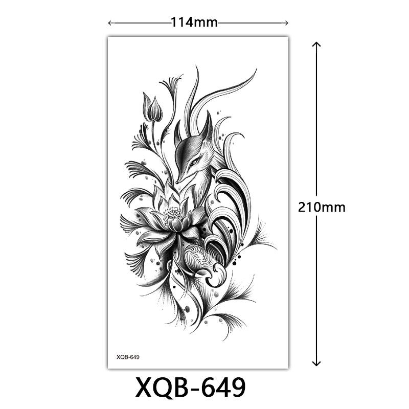 Small Full Arm Tattoo Sticker, Flower Letters, Plain Flower Tattoo Sticker Tattoo