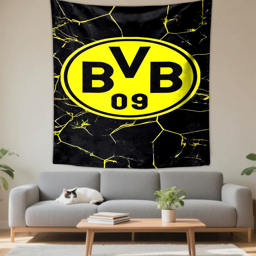 Borussia Dortmund BVB 09 Logo Patterned tapestry for bedroom and living room home decor