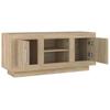 TV Cabinet in Sonoma Oak 102 x 35 x 45 cm Engineered Wood