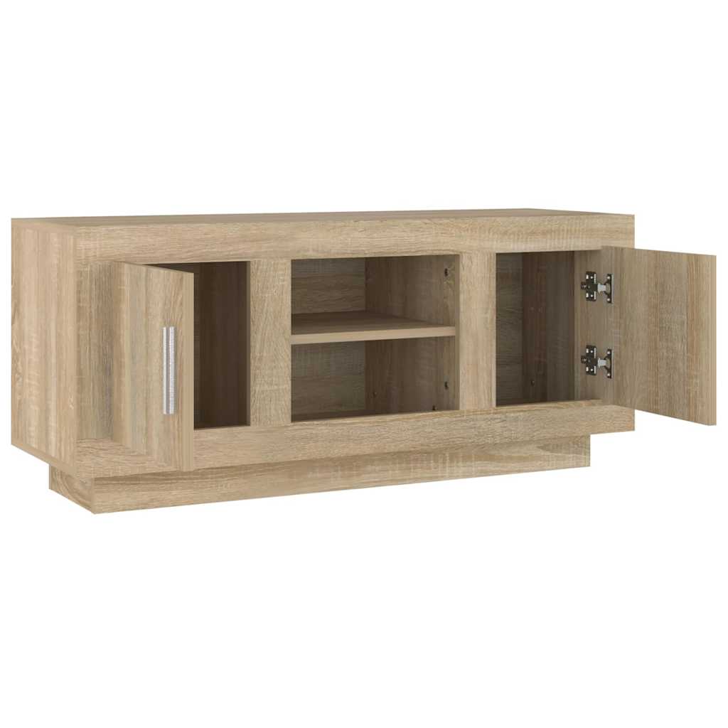 TV Cabinet in Sonoma Oak 102 x 35 x 45 cm Engineered Wood