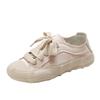 Grape mother studiolee summer round head lace-up canvas shoes versatile dissolving semi-drag casual sports board shoes women