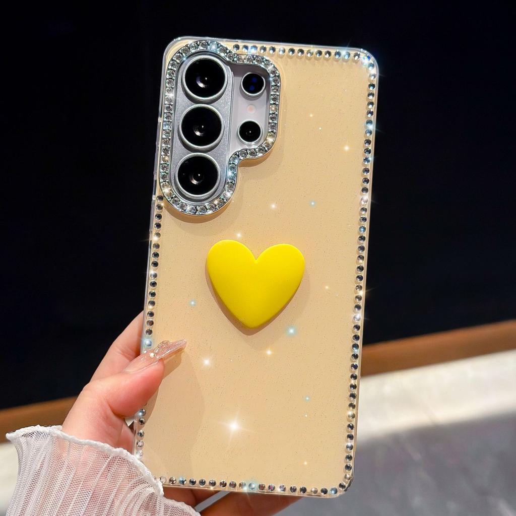 Korean Flash Diamond Samsung S11Ultra Mobile Phone Case Apple 11Promax Color Big Love Protective Case