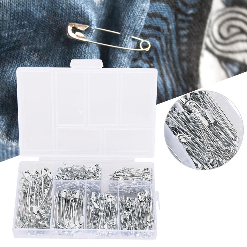 250pcs 6 Sizes Safety Pins metal Assorted Safety Pins Durable Sewing Pins Clothes Accessories