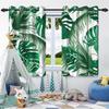Green Plants Leaves Window Curtain Bedroom Living Room Blackout Curtain Morden Home Decoration Heat Insulation Noise Reduction