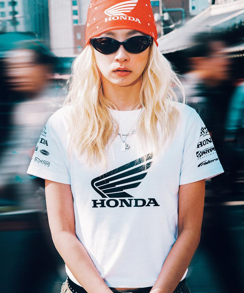 PHYPS MOTORCYCLE Womens Wing Collect Logo Short Sleeve White