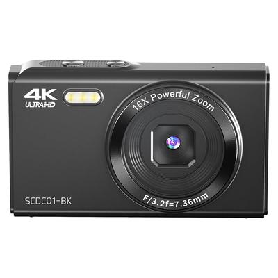 SACCONNECT Kompakt-Digitalkamera ca. 13MP CMOS Smile IPS 16x Digital MicroSD-Karte Video Retro Weiß Messung Serienbild Langsam Zeit Hergestellt in