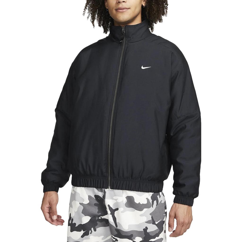 Nike Solid Color Logo Patch Zip-Up Jacket Unisex Jackets Black DN1267-014