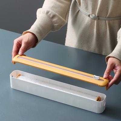 Plastic Wrap Cutting Box Cling Film Cutter Multifunction Food Film Dispenser Waterproof Magnetic Storage Box Kitchen Gadgets