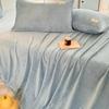 Solid Color Double Sided Autumn Winter Blanket Thickened Coral Fleece Nap Blankets Multi Purpose Double Air Conditioning Quilt
