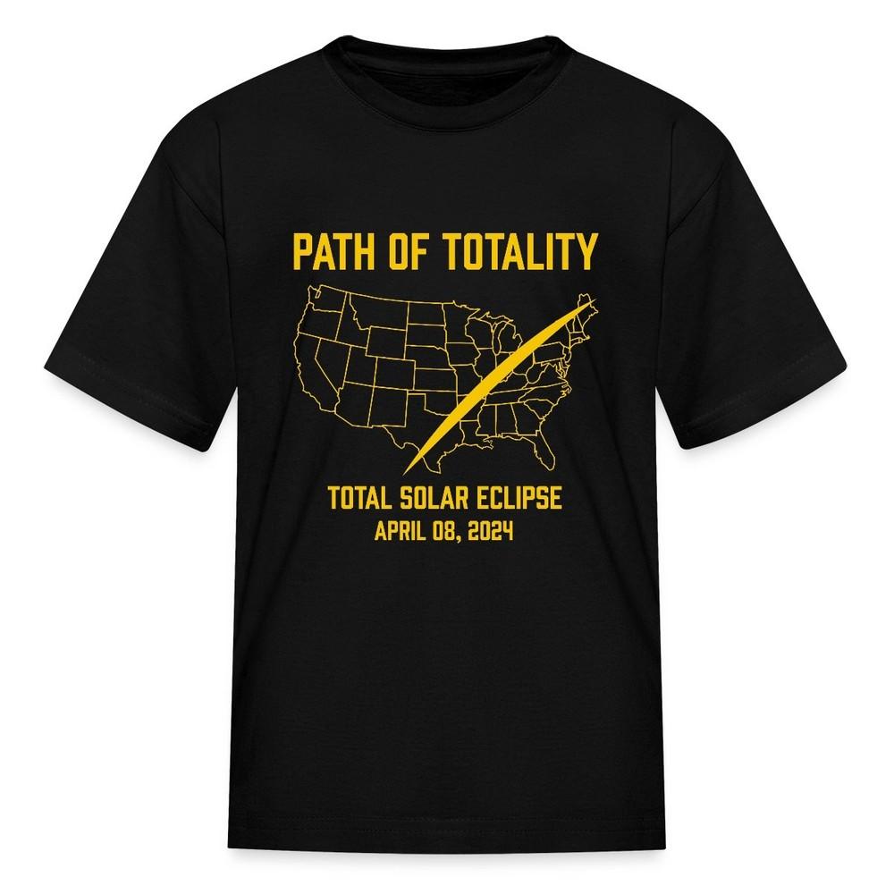 Solar Eclipse 2024 US Map Path of Totality Kid s T-Shirt 4XL