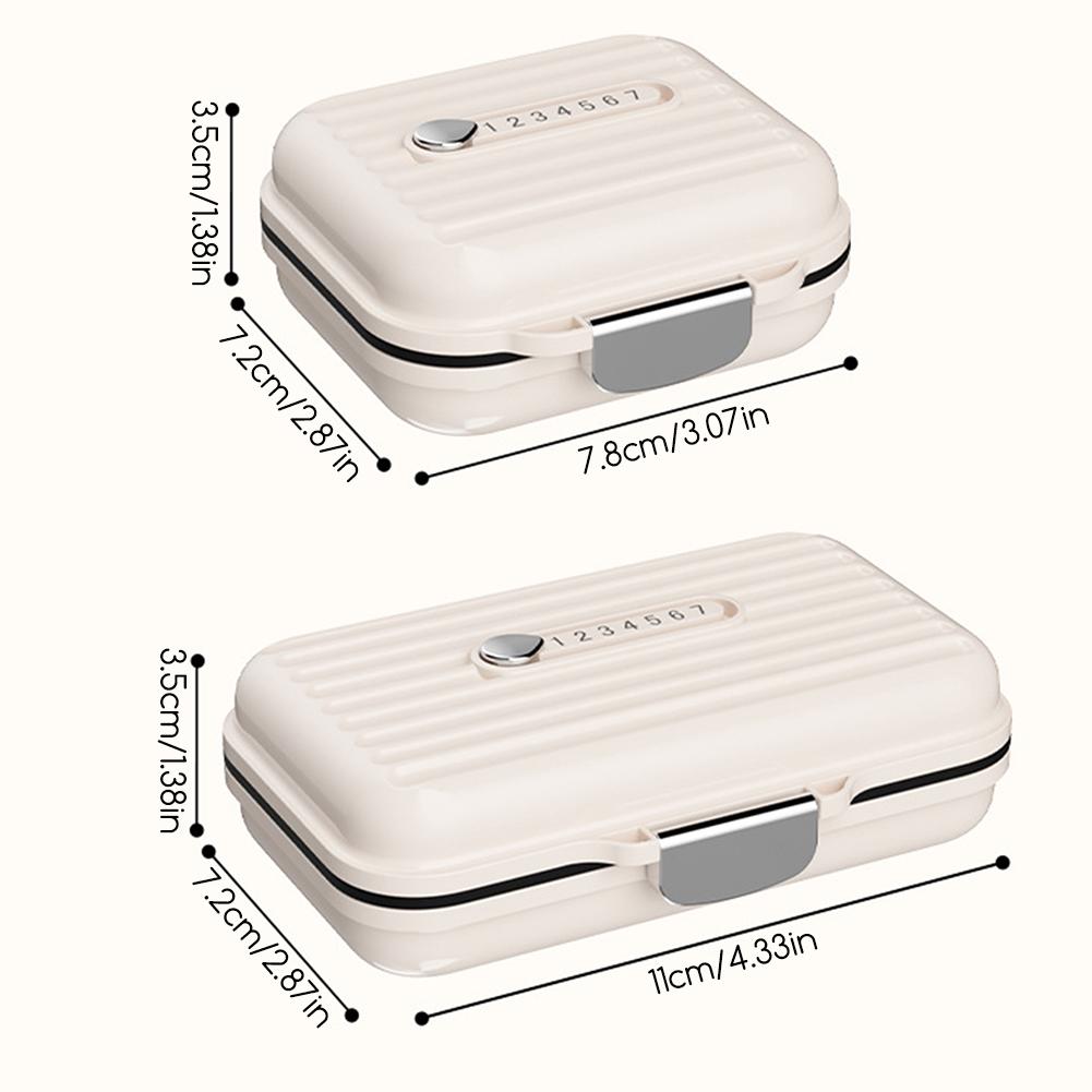 Pillbox 7 Days Travel Tablets Organiser Daily Medicine Vitamins Holder Storage Container Dustproof Lid Travel Medication Protect