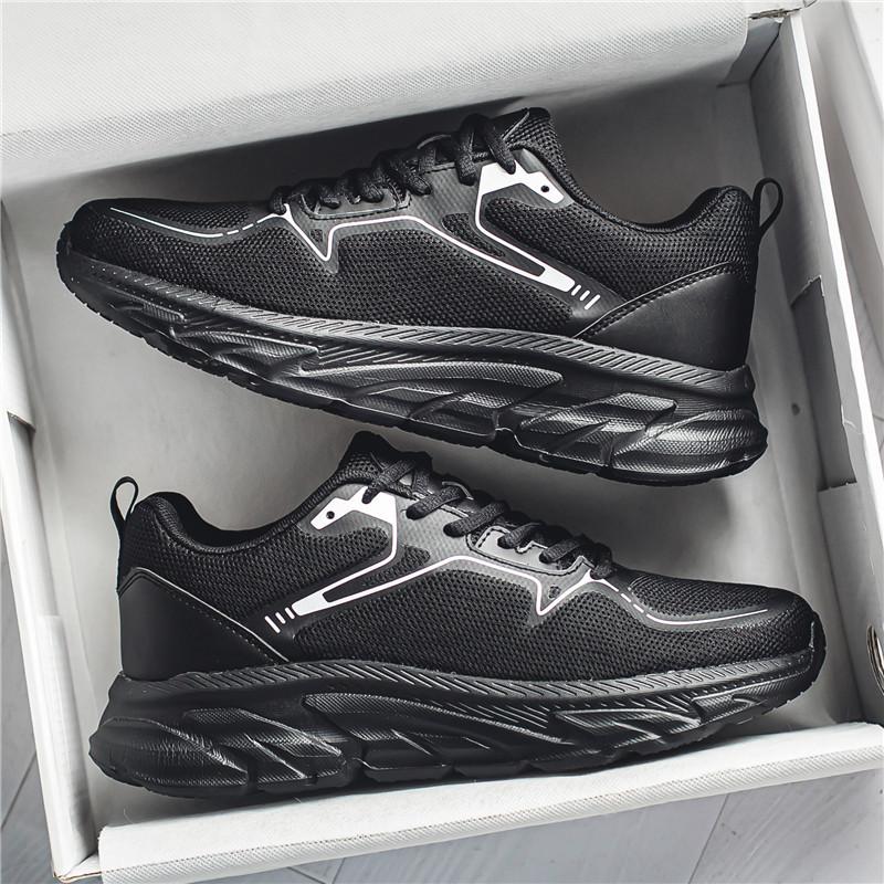 Fashion shoes new running fitness sneakers mesh breathable four-color platform casual men's shoes