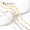 1/2Meters 14K/18K Gold Plated Love Heart Chains For Jewelry Making,Bulk Chain For Needlework,DIY Necklace Bracelets Findings