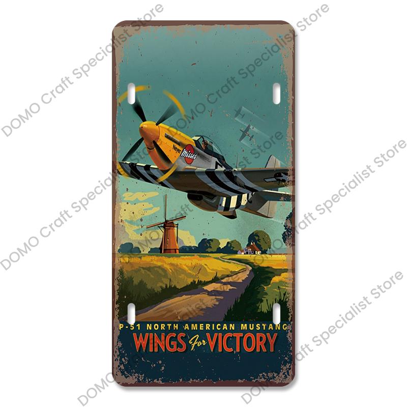Air Races Metal Plate Tin Signs Retro Top Gun Airplane Metal Poster Garage Club Bar Home Wall Decoration 15x30cm