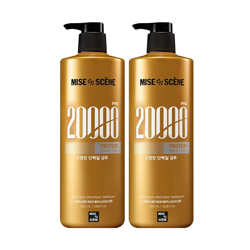 Mise en scene Protein Therapy Clinic 20000 Protein Shampoo Double Pack High-Capacity 1000ml x 2pcs