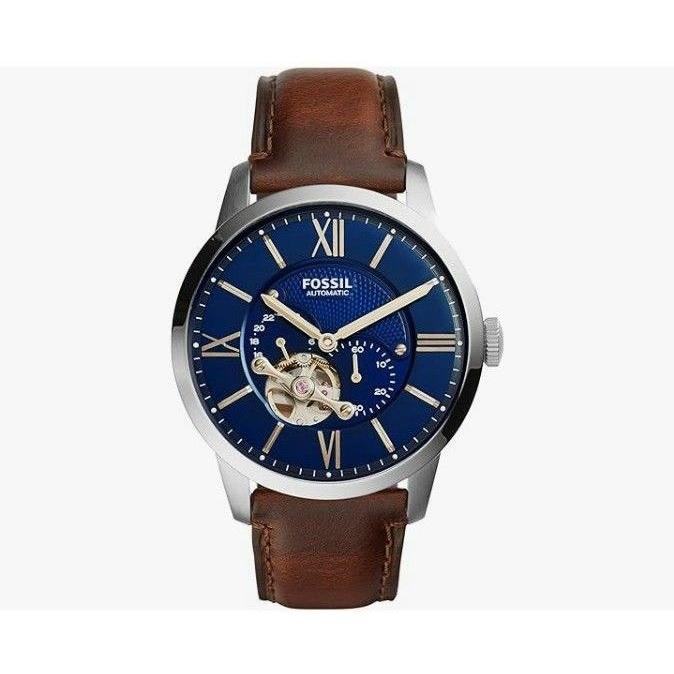 Used FOSSIL Fossil Townsman Automatic Brown Leather Watch Wristwatch TOWNSMAN ME3110