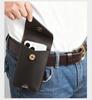 Chao Niu Vertical Style Cowhide Leather Waist Bag - Outdoor Tactical Phone Holder for Men