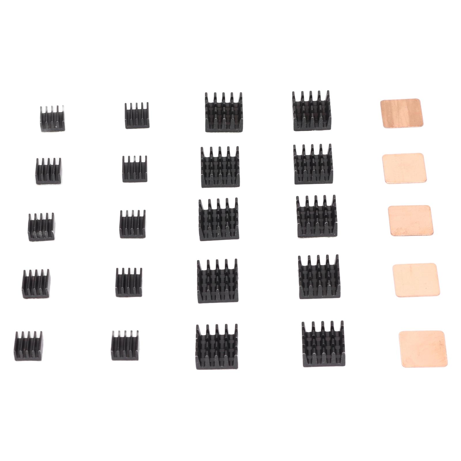 

Комплект из 25 алюминиевых радиаторов, хорошее рассеивание тепла, широкая совместимость, комплект радиаторов для RPi2B3B4B