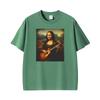 Mona Lisa Playing Electric Guitar Renaissance Art Rock Tee Shirt Unisex Unisex Fashion Aesthetic T Shirt Hot Sale Streetwear Tshirt
