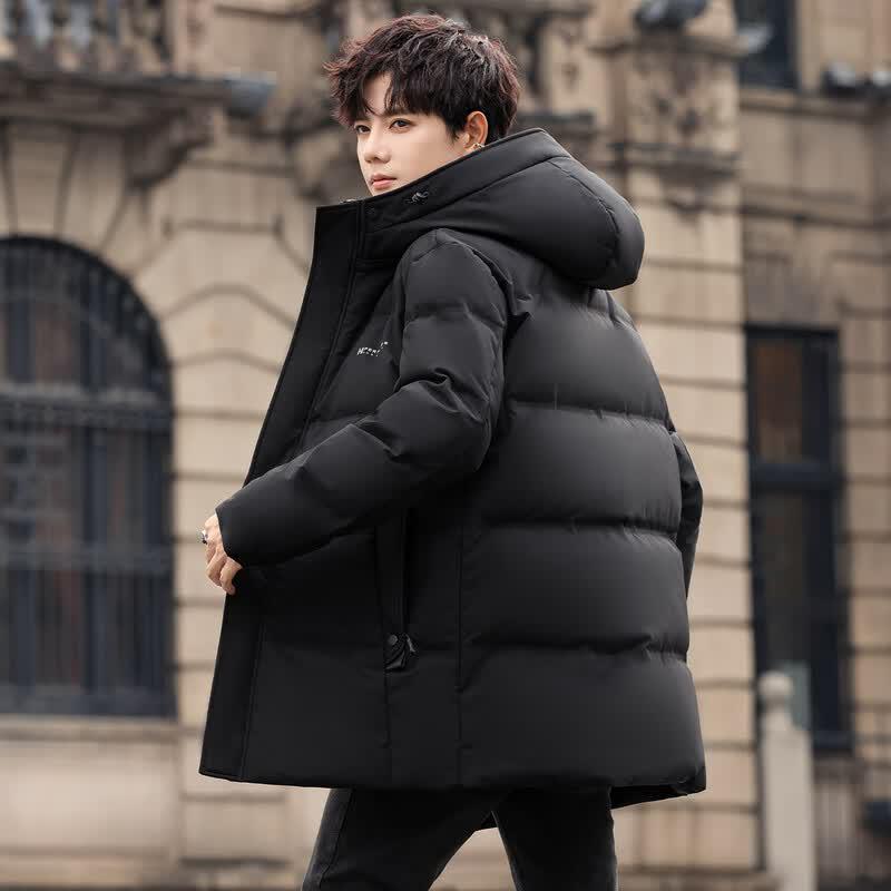 Snow Flying Men's Mid-length Hooded Winter Down Jacket