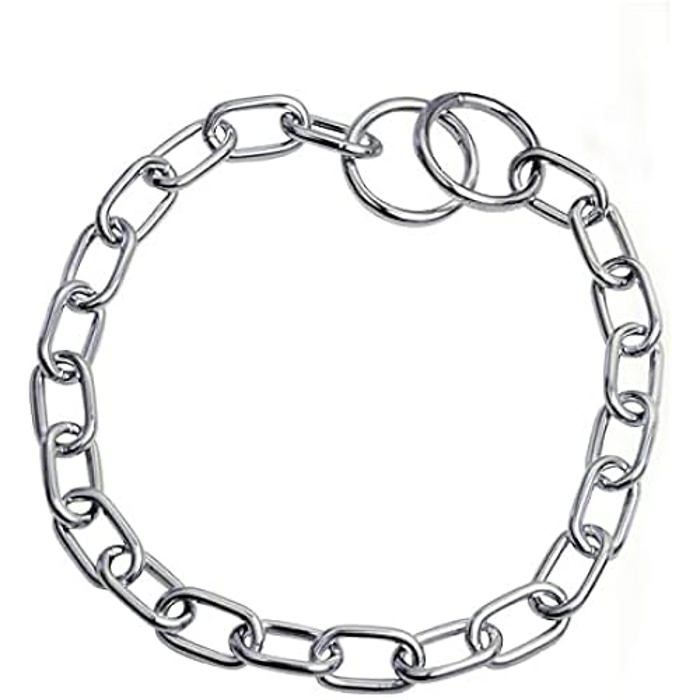 Hundehalsbånd - HS SPRENGER - Korte lenker - Forkrommet stål - 60 cm - 3,4 mm