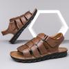 Fashion Summer New Business Men Beach Sandals American Casual Comfortable Brand Beach Sandals Black Brown Size 38-48 Men Sandals