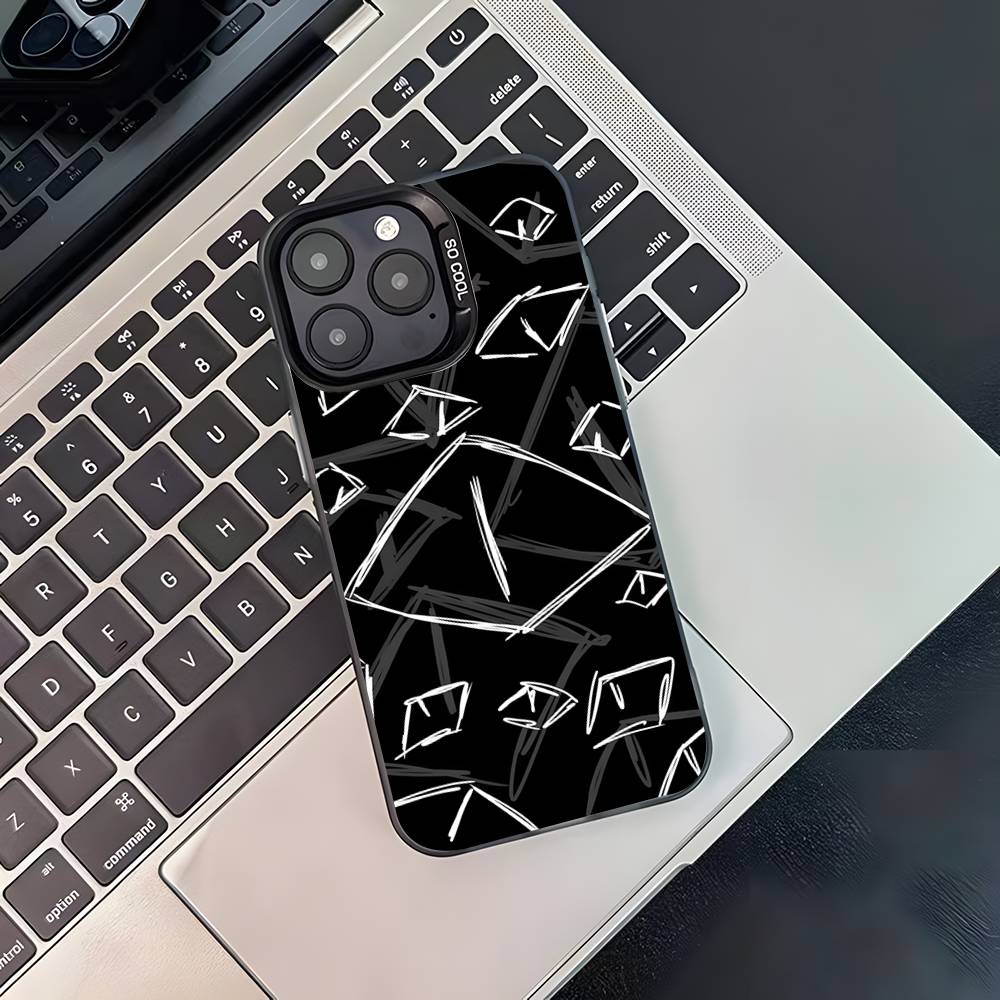 

Graffiti Phone Case For iPhone 17,16,15,14,13,12,11,Pro,XS,Max,Plus,Mini,SE4,E Black Matte Shockproof Cover iPhone16Plus