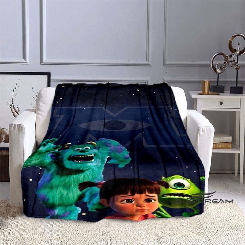 

Monsters, Inc. Cartoon Disney Gift Soft Flannel Blanket, Suitable for Beds, Sofas, and Home Bedroom Blankets. 75x90cm
