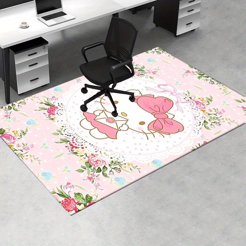 1pc Hello Kitty Office Carpet Under Chair Mat Gift Universal Cute Cartoon Rug for Room Decor Birthday Present Bedroom Flooring Mat Pink Flor