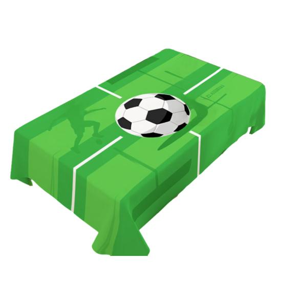 Soccer Tablecloth for Birthday Party Decoration, Soccer Ball Field Rectangle Table Cover for Dining Room, Game Day Sports Party Supplies