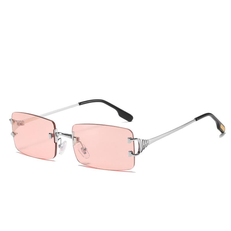 

Солнцезащитные очки без оправы 2020 года, персонализированные квадратные очки, универсальные солнцезащитные очки в маленькой оправе для женщин Spot