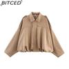 BITCED Women's Pre-Spring Fashion Suede-Effect Pilot Jacket