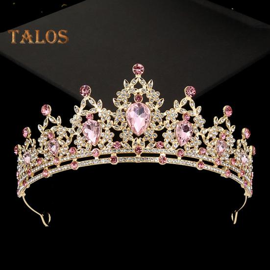 Obruče do vlasů zářící kamínky Intarzovaný dekor listů Svatební korunka Narozeninová oslava Čelenka ze slitiny Vlasové doplňky