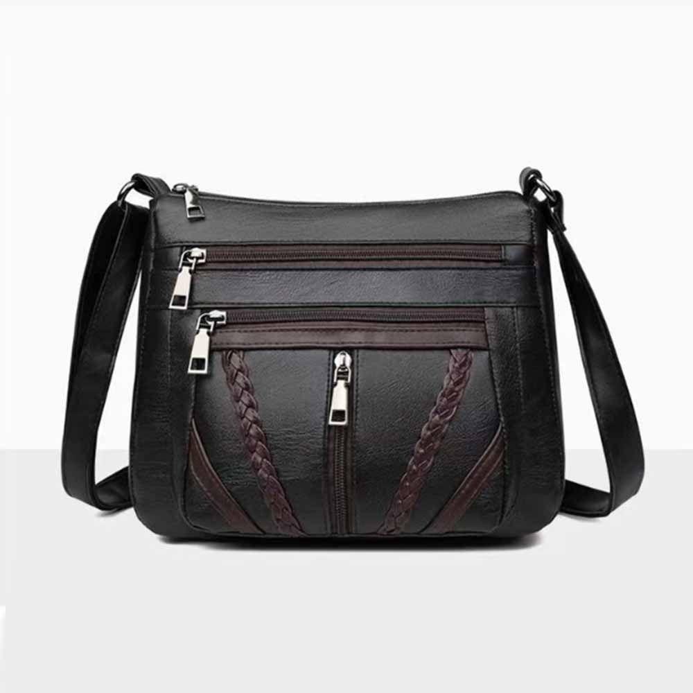 Large Capacity Crossbody Handbag PU Leather Messenger Bag Women PU Shoulder Bag Phone Purse