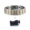 Vinterly Mens Chain Link Bracelet Wheat Black Stainless Steel Health Energy Germanium Magnetic Bracelets Bangles for Men Jewelry