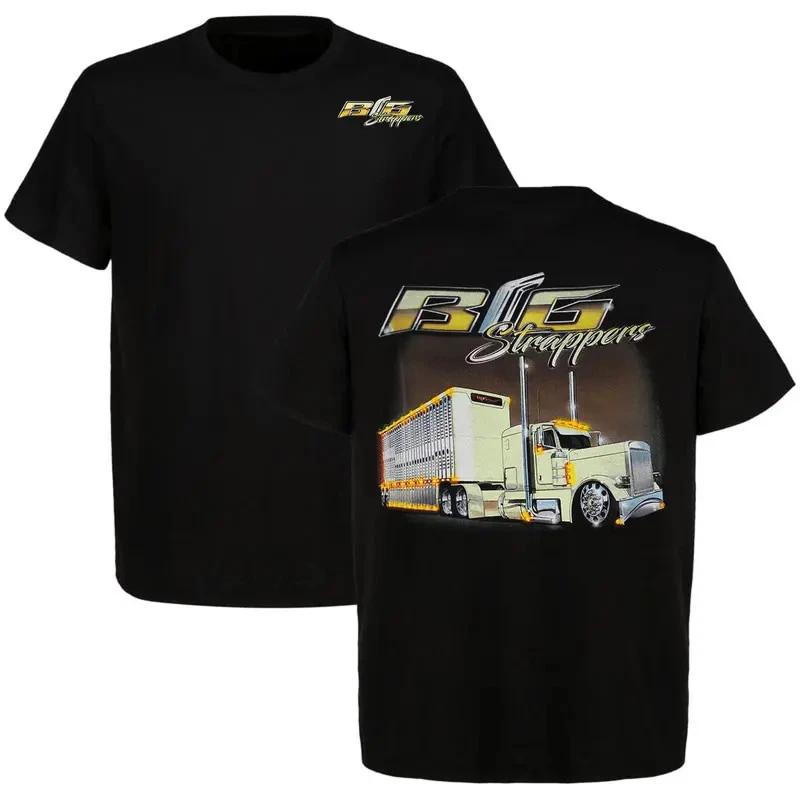 Peterbilt Livestock Hauler Semi Truck T-Shirt Peterbilt Style American Trucker C XXL