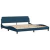 Bed Frame without Mattress Blue 200x200 cm Velvet