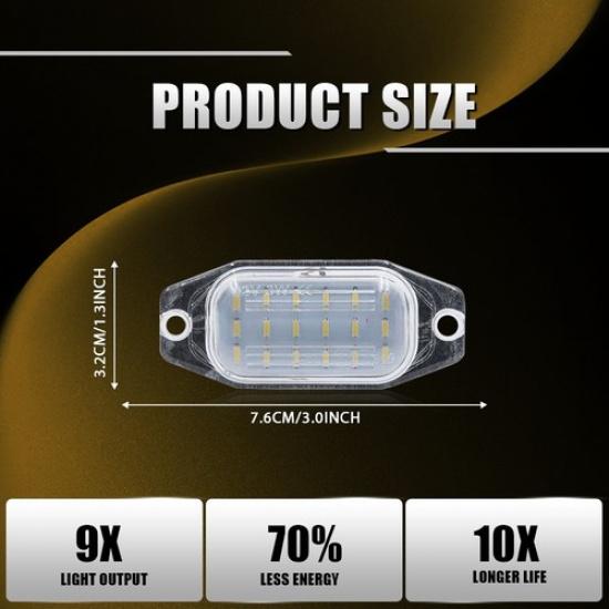 2pcs White LED License Plate Light Tag Lamp Rear For 2007-2014 Toyota FJ Cruiser