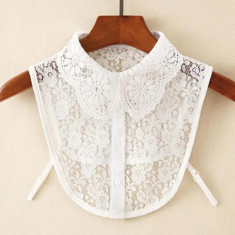 Fake Collar New Women Spring Autumn Versatile Sweaters Fashion Trend Lace Chiffon Popular Western Decorative