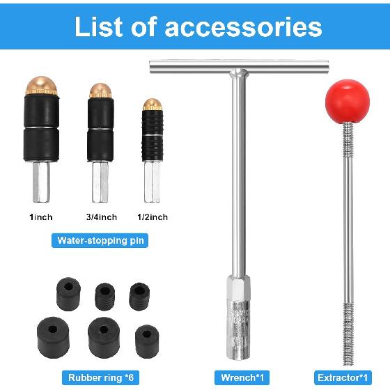 Pipe Water Stopper Kit, Hot-Melt Water Stop Pin Needles for Fast Water Line Pipe Leakage Repairs, Stainless Steel Copper Pipe Water Stopper Tool for