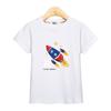 2024 New Boys Short Sleeved T-shirt New Space Rocket Cartoon Clothing Baby Kids Summer Shirt Tops 3-14T