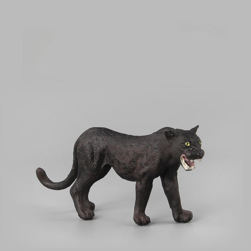 Wildlife Animal Model Toy Black Panther Figurine Jungle Decor For Collectors