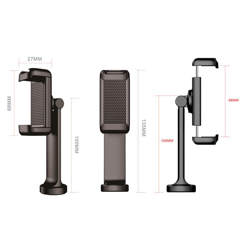 360° Rotating Phone Holder Clip for Tripod - Horizontal & Vertical Adjustment, Perfect for Live Broadcasts.