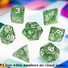 7pcs Transparent Dices Glitte Crystal Dice Set Rounded Polygon Dice for Dungeons and Dragons D&D RPG Role Playing Game Dices